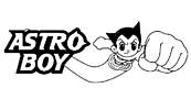 coloriage astro boy poing en avant